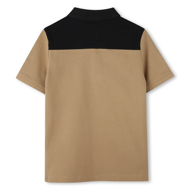BOSS playera polo para niño, manga corta color Cookie
